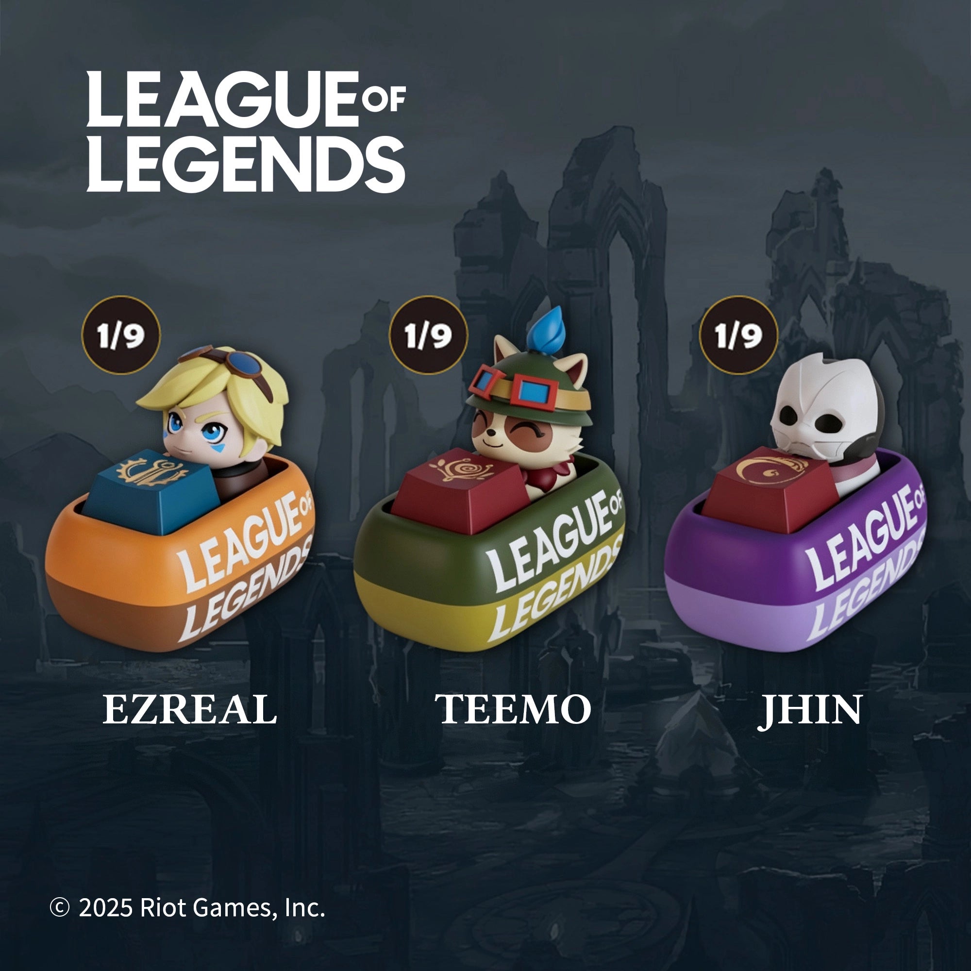 League of Legends blind box - Ezreal, Teemo and Jhin keycaps